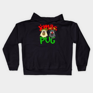 xmas pug Kids Hoodie